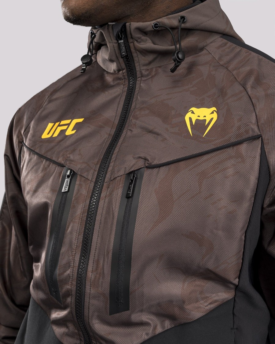 ufc fusion by venum fight week herren-kapuzenjacke mit reißverschluss – erdbraun