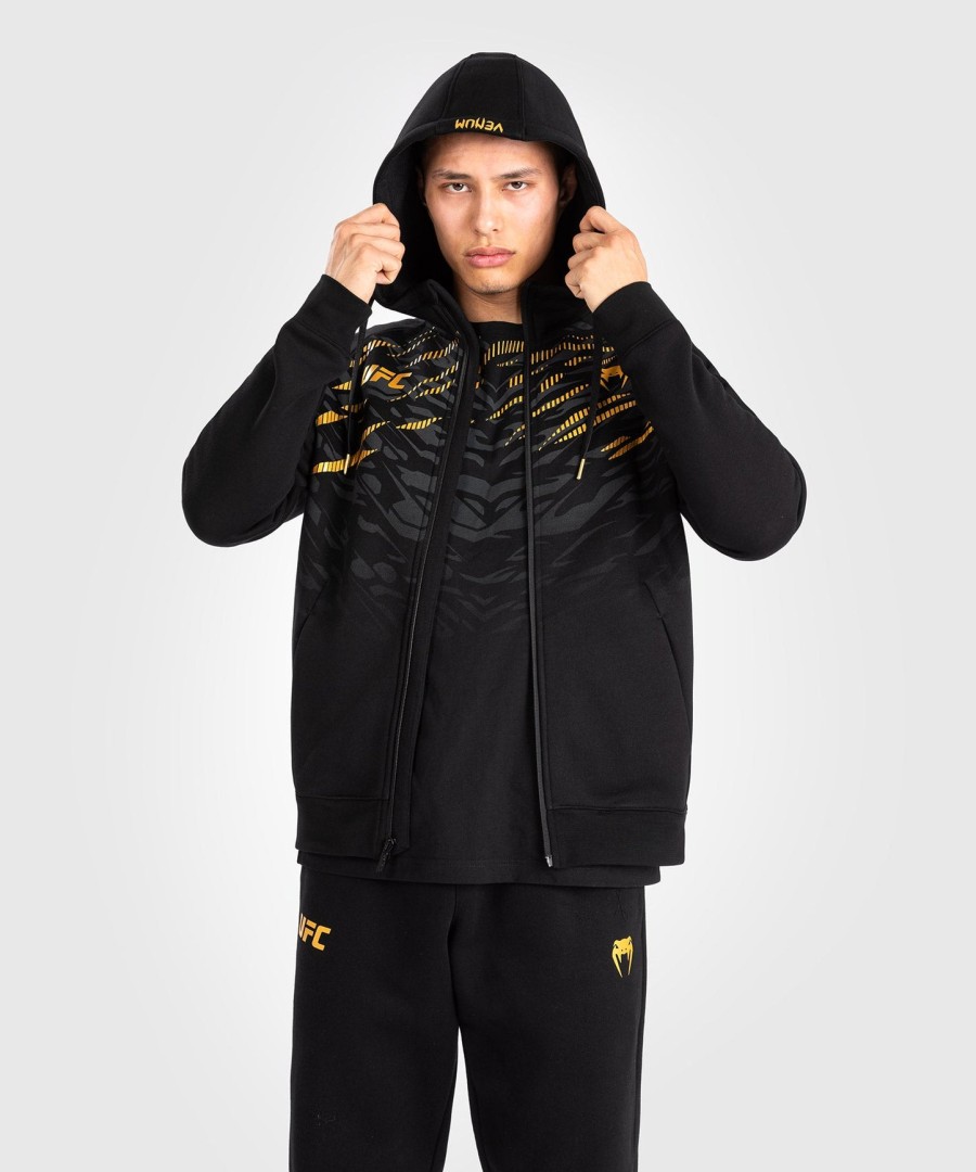 ufc fusion by venum herren-replika-kapuzenpullover mit reißverschluss – champion