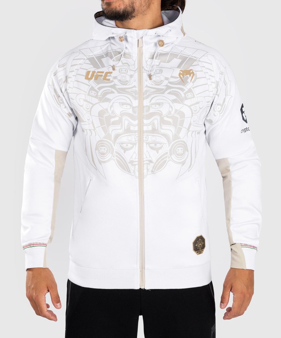 noche ufc by venum authentic fight night herren walkout hoodie - weiß