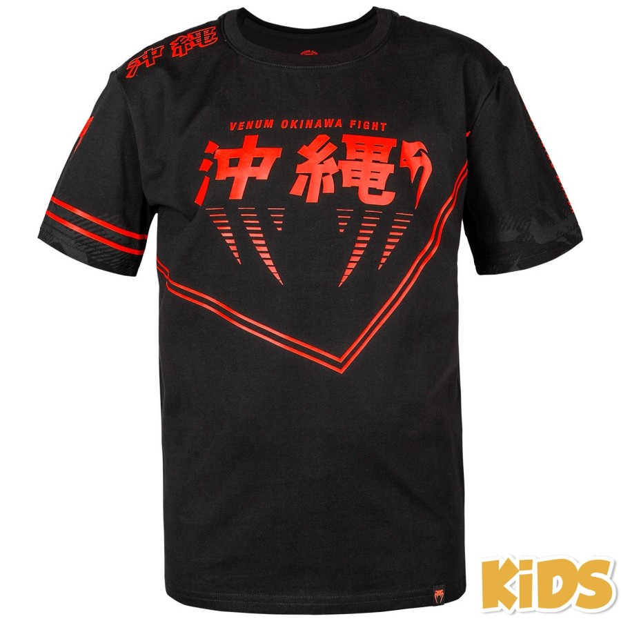 venum okinawa 2.0 kinder-t-shirt – schwarzrot