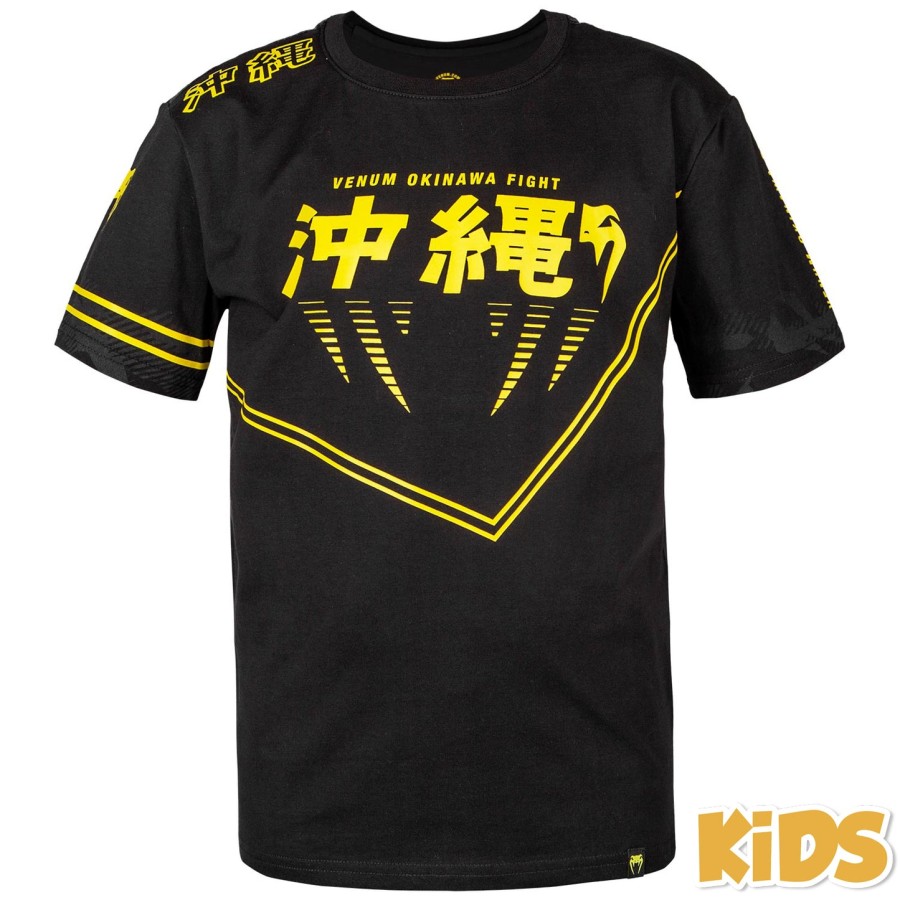 venum okinawa 2.0 kinder-t-shirt – schwarzgelb – exklusiv