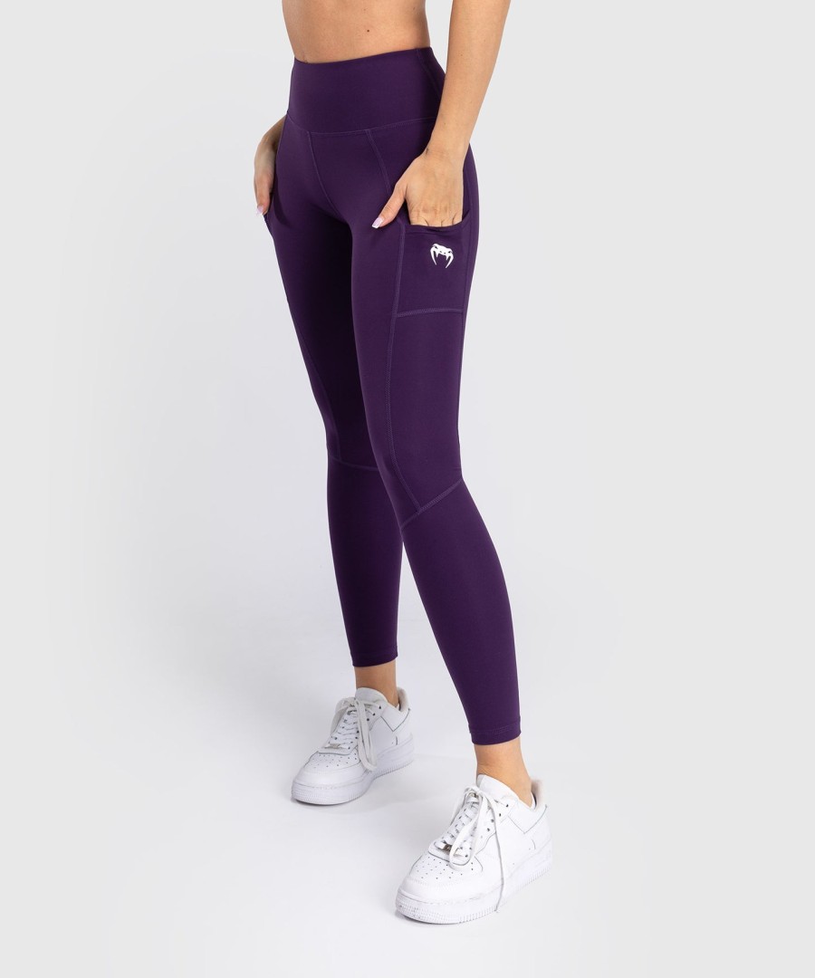venum essential performance leggings für damen – dunkelviolett