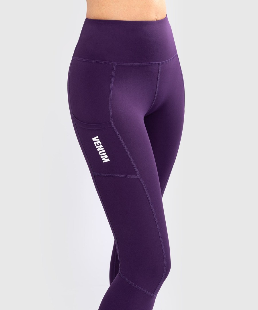 venum essential performance leggings für damen – dunkelviolett
