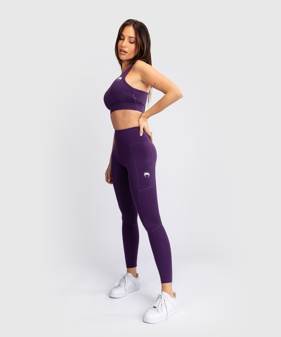 venum essential performance leggings für damen – dunkelviolett