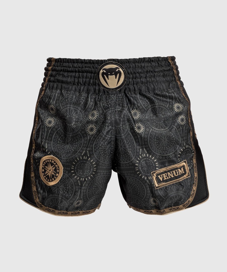 venum santa muerte dark side - muay thai shorts - schwarzbraun