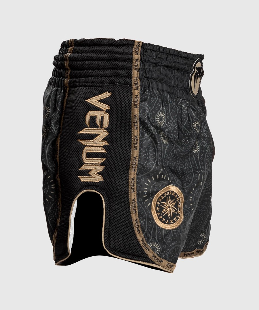 venum santa muerte dark side - muay thai shorts - schwarzbraun