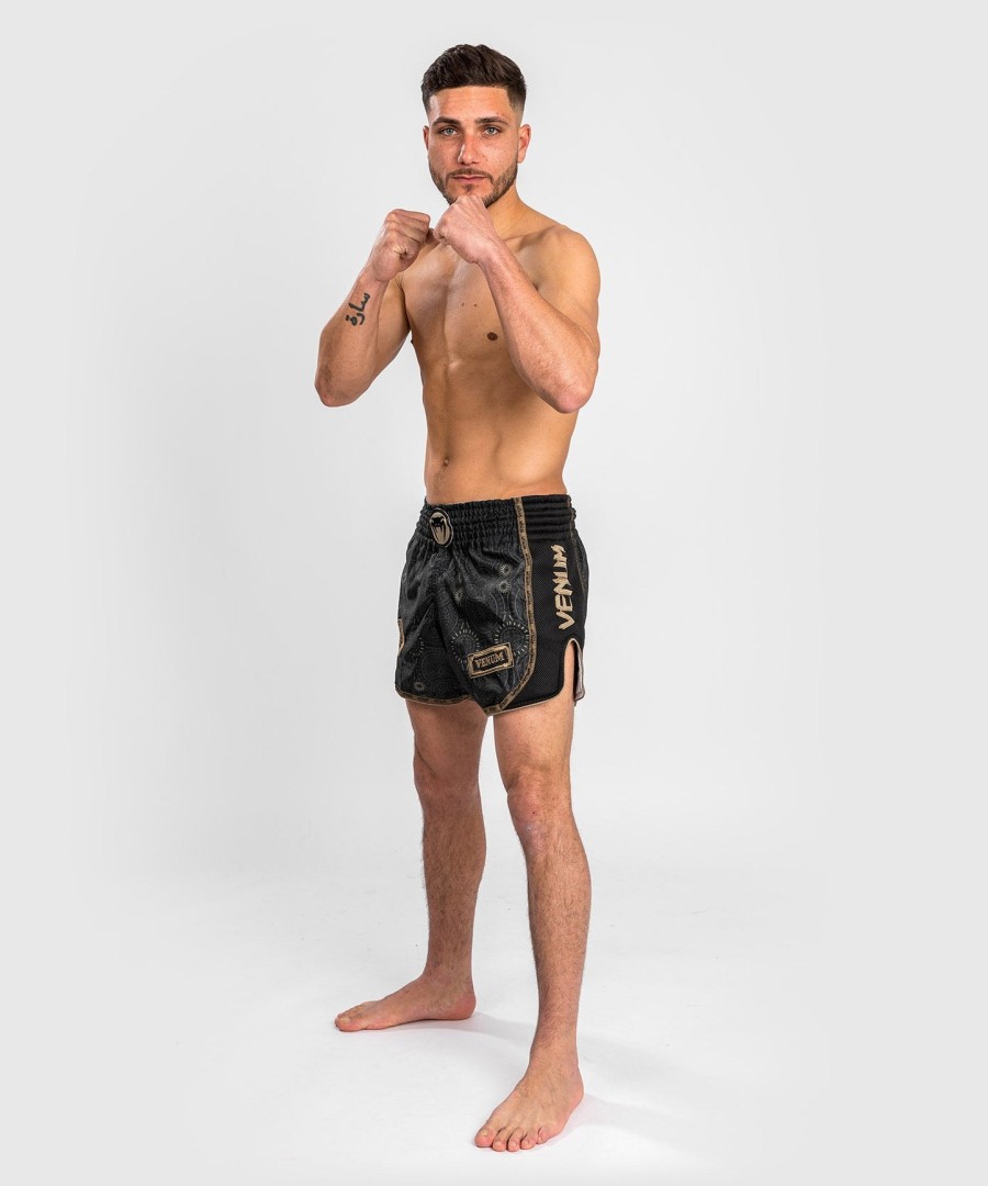 venum santa muerte dark side - muay thai shorts - schwarzbraun