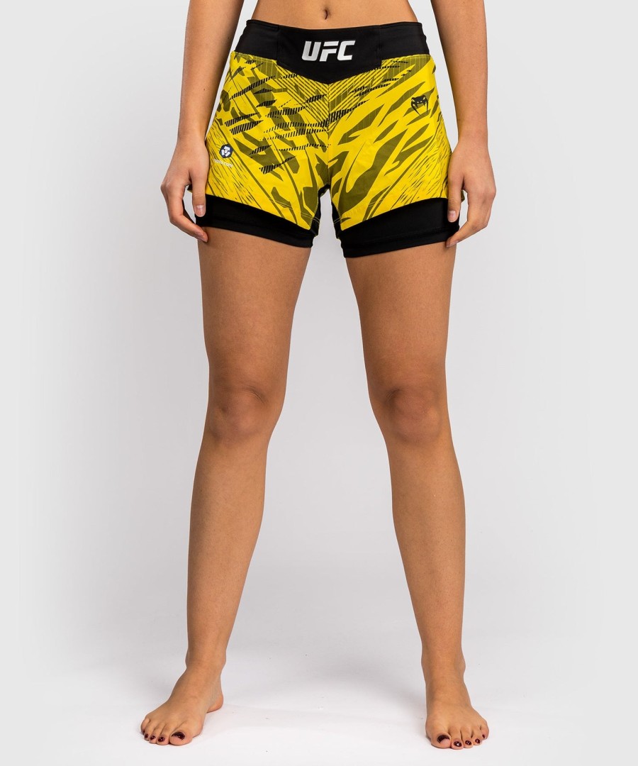 ufc fusion by venum authentic fight night damen-kampfshorts – gelb