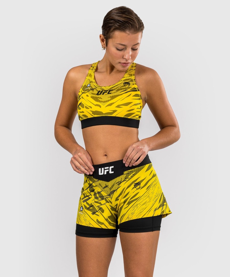 ufc fusion by venum authentic fight night damen-kampfshorts – gelb