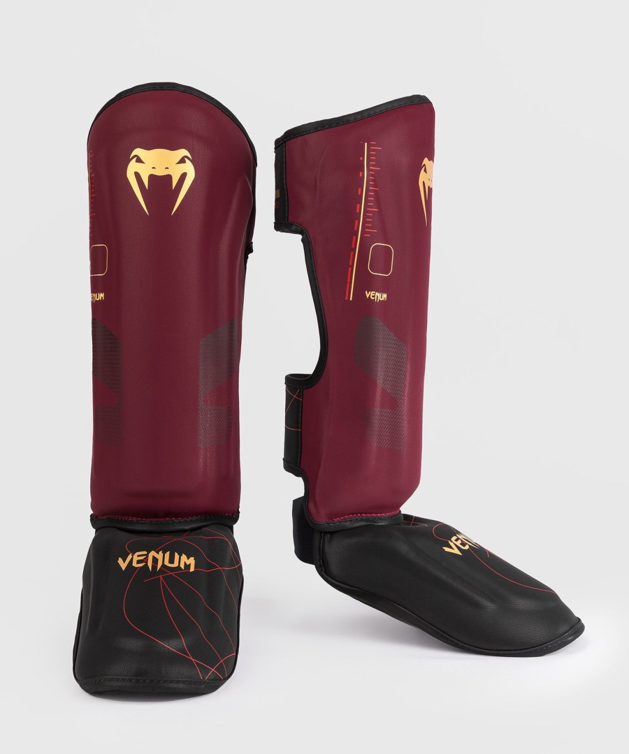 venum tactical xt schienbeinschoner – schwarzburgunderrotgold