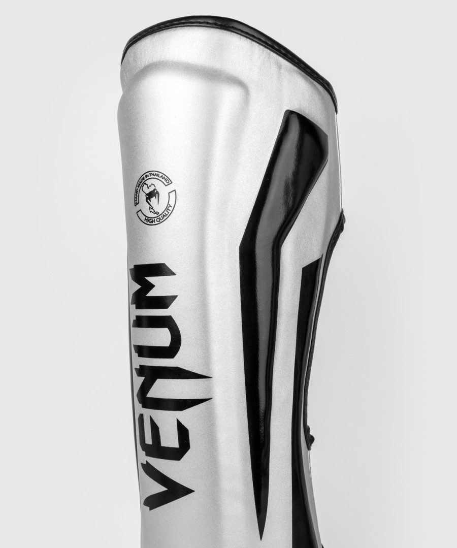venum elite standup schienbeinschoner - silberschwarz
