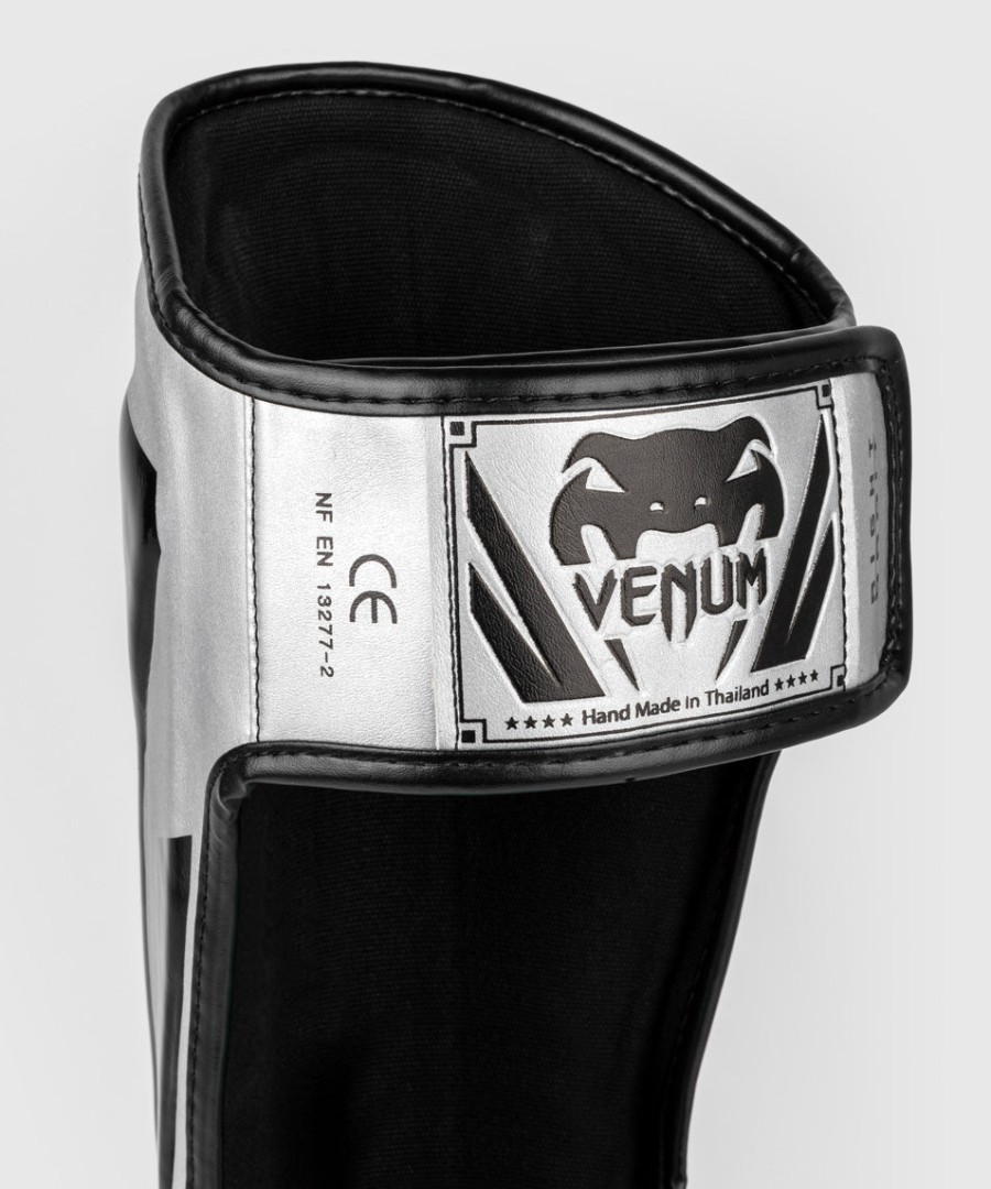 venum elite standup schienbeinschoner - silberschwarz