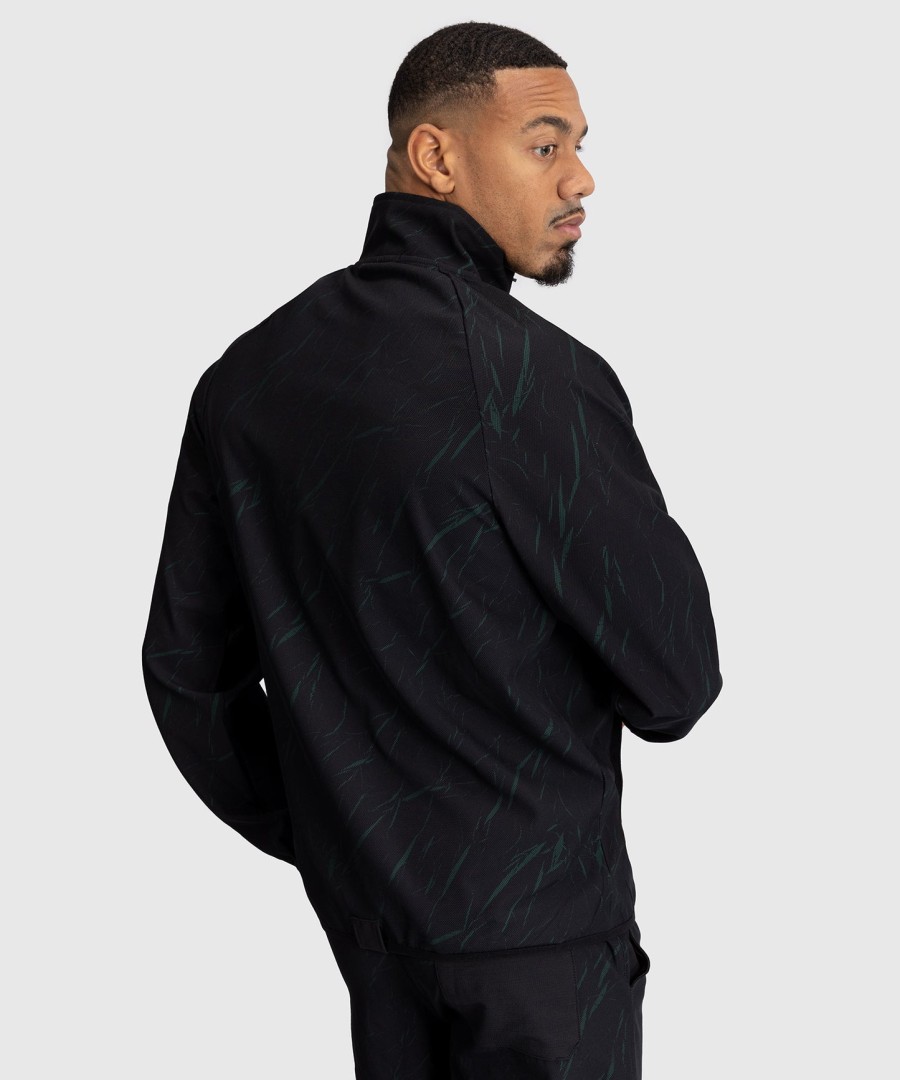 venum trooper herren-jacke mit halbem reißverschluss – schwarzwaldgrün