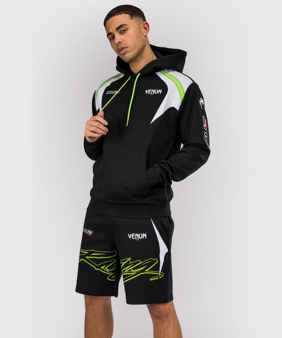 venum x bud racing herren-hoodie – schwarzweißhellgrün