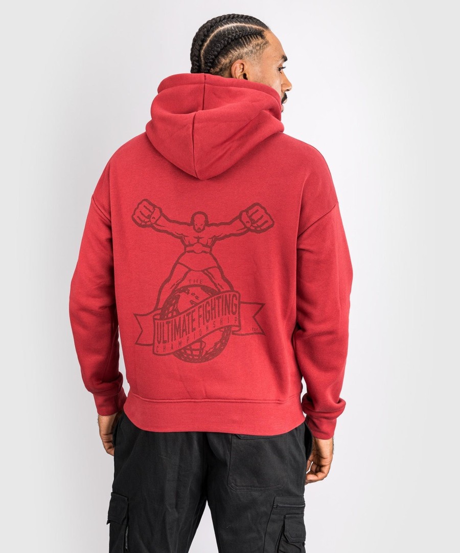ufc by venum ulti-man hoodie – burgunderrot