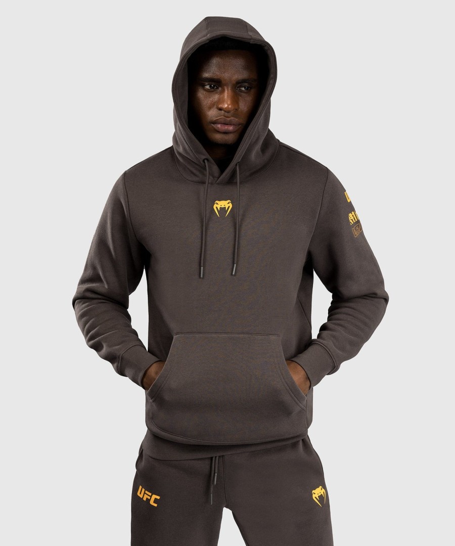 ufc fusion by venum fight week herren-pullover-hoodie – uni-erdbraun