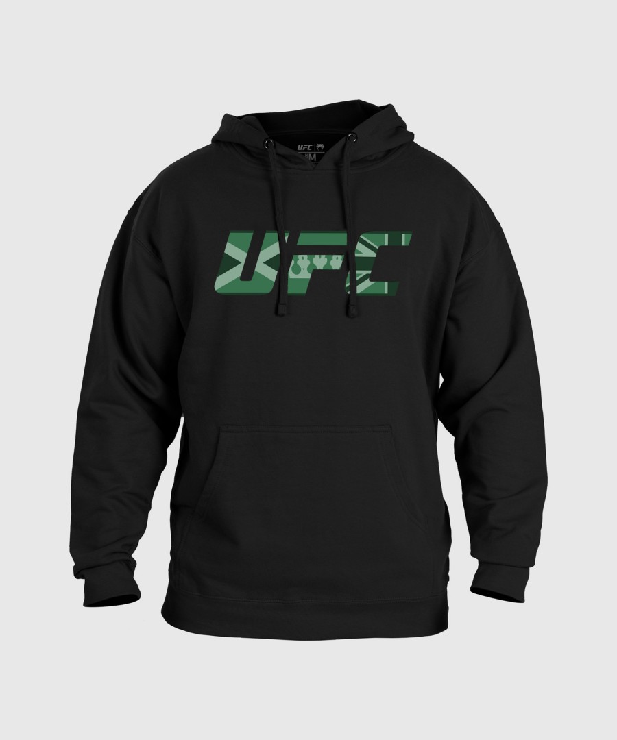 ufc unrivaled by venum black leon edwards hoodie für herren