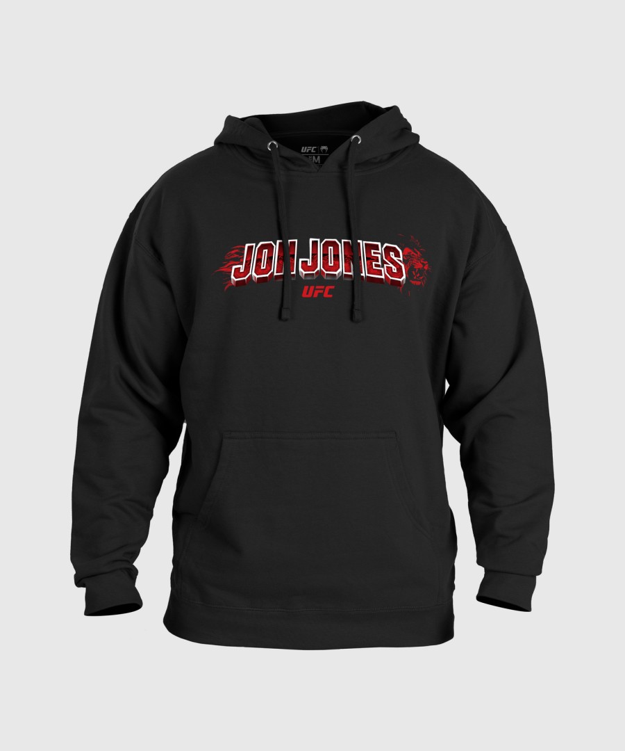 ufc unrivaled by venum black jon jones hoodie für herren