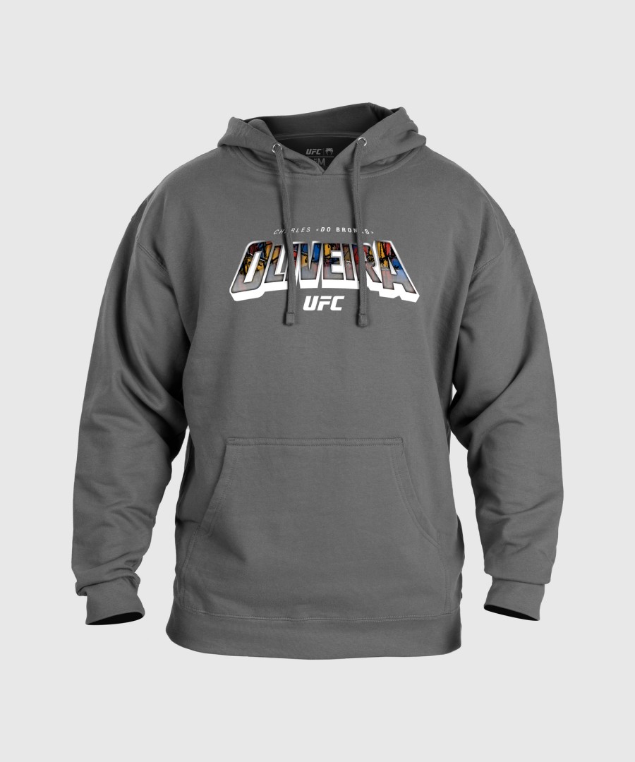 ufc unrivaled by venum heather grey charles oliveira hoodie für herren