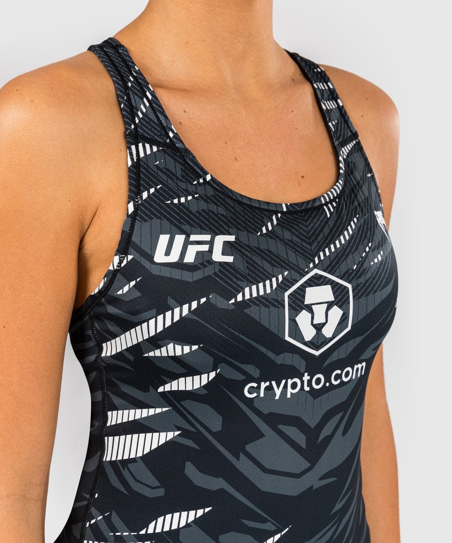 ufc fusion by venum authentic fight night damen-tanktop mit integriertem bh – schwarz