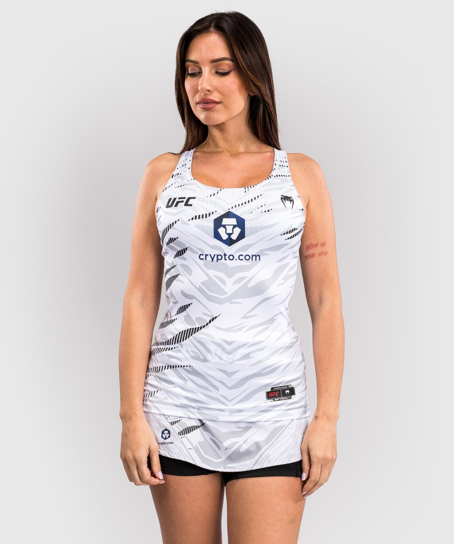 ufc fusion by venum authentic fight night damen-tanktop mit integriertem bh – weiß