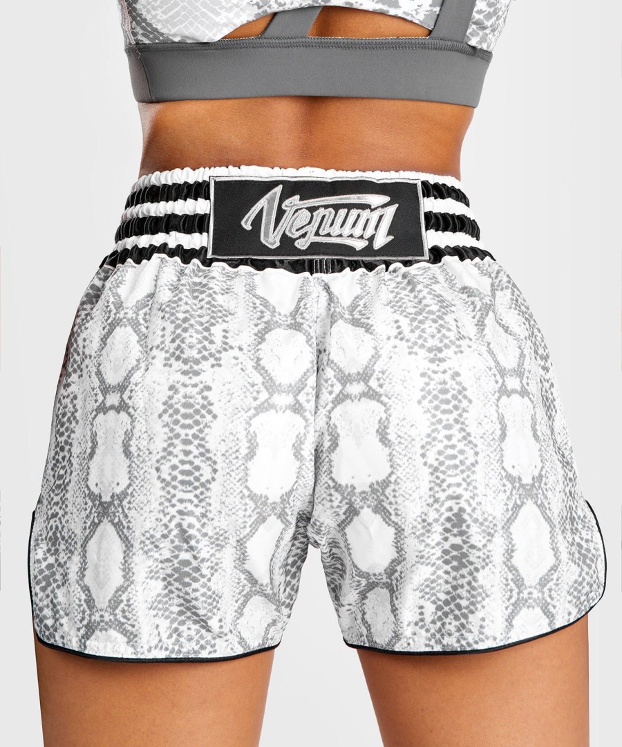venum white snake short muay thai für frauen - weiß