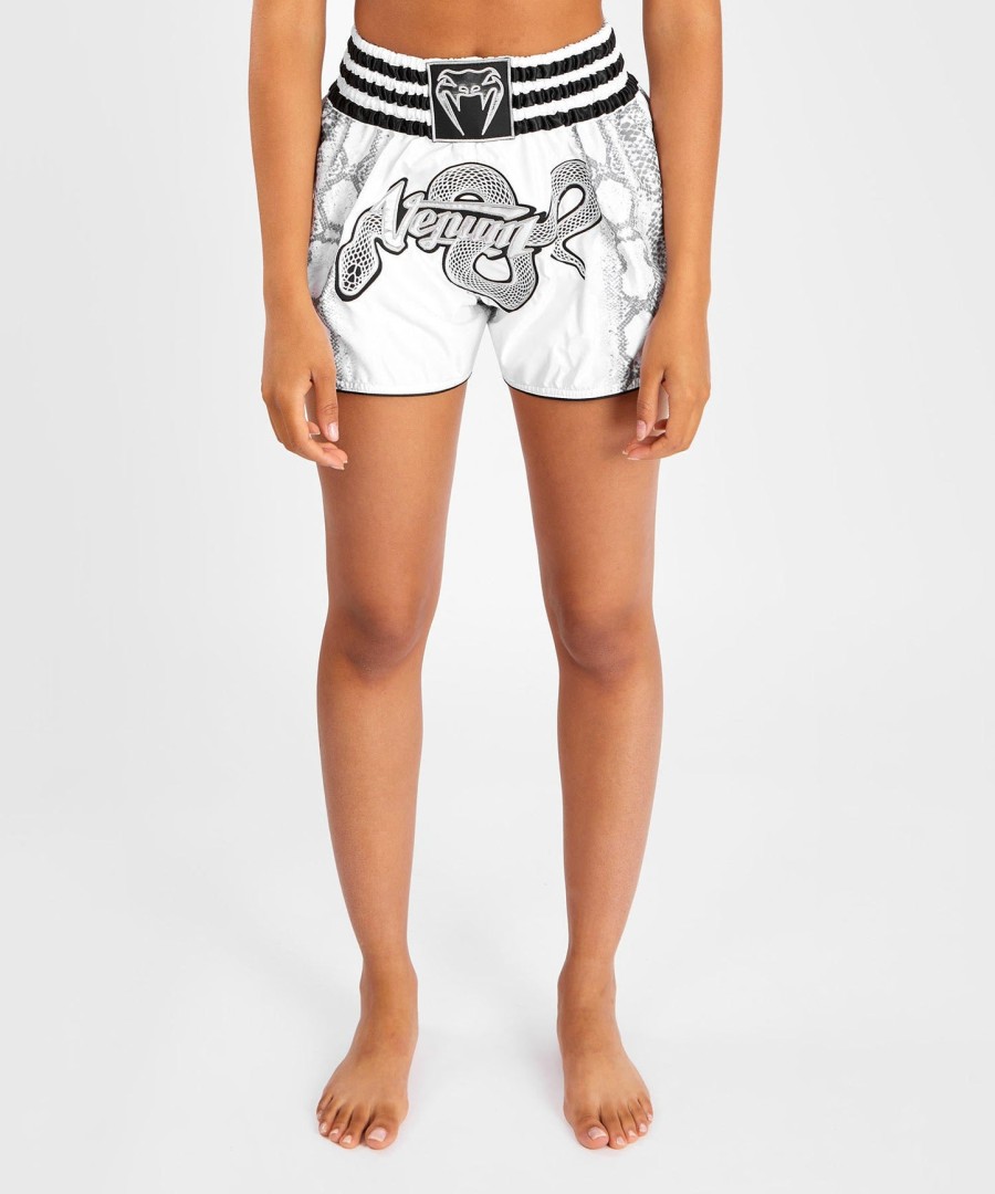 venum white snake short muay thai für frauen - weiß
