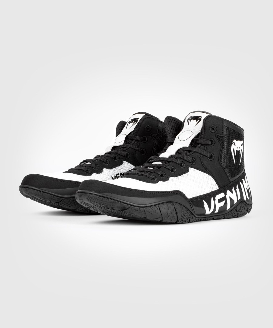 venum elite wrestlingschuhe - schwarzweiß