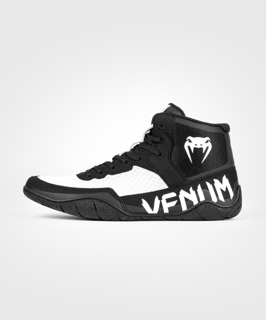 venum elite wrestlingschuhe - schwarzweiß