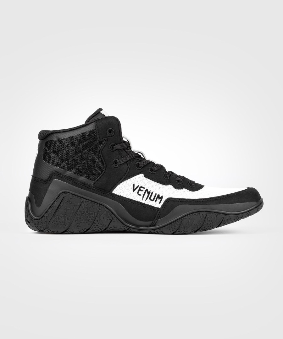 venum elite wrestlingschuhe - schwarzweiß