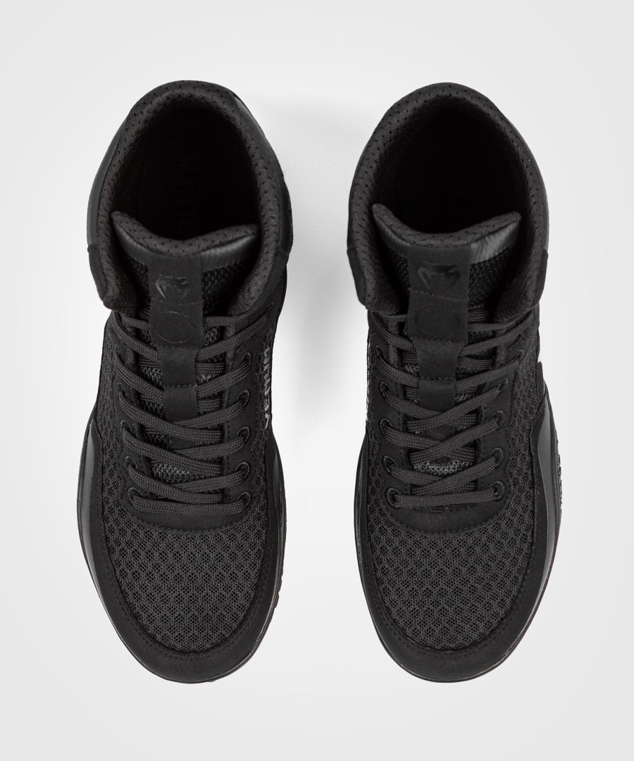 venum elite wrestlingschuhe - schwarzschwarz