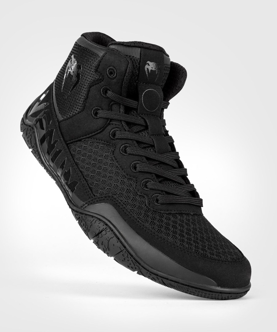venum elite wrestlingschuhe - schwarzschwarz