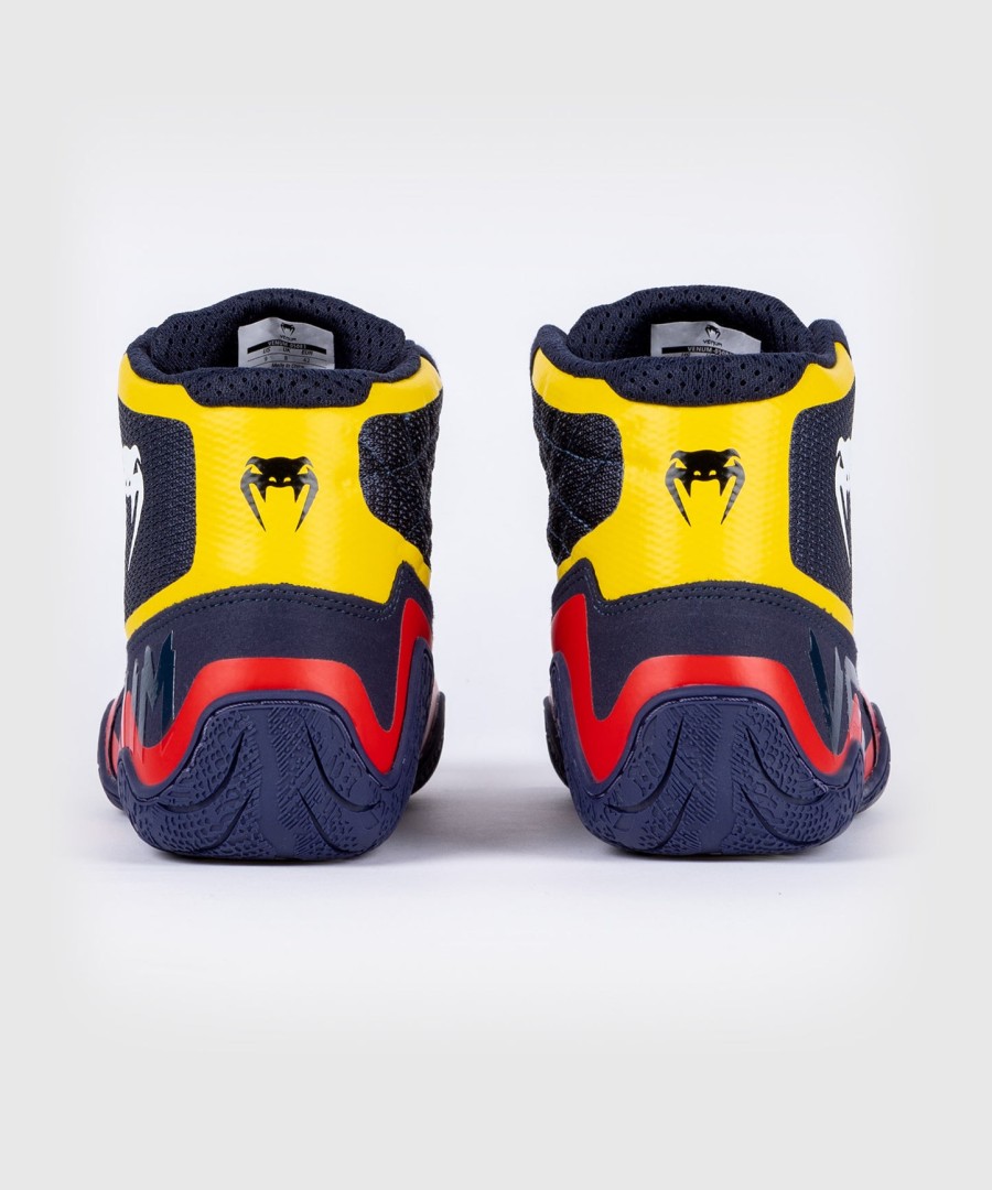venum elite wrestlingschuhe - blaugelb