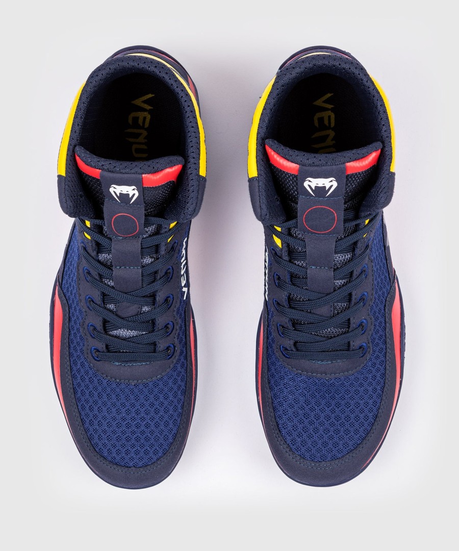 venum elite wrestlingschuhe - blaugelb